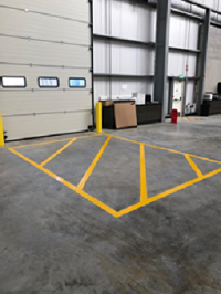 Warehouse floor safety marking